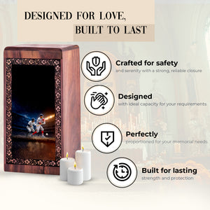 Baseball Team Wooden Urn For Ashes – Cremation Urn For Human Ashes Adults