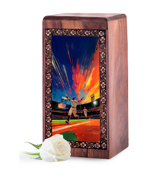 Baseball Celebration Keepsake Urn – Memorial Urn For Adult Human Ashes