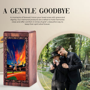 Baseball Celebration Keepsake Urn – Memorial Urn For Adult Human Ashes