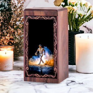 Baseball Spirit Memorial Box For Burial – Wooden Box Urns For Human Ashes Adult