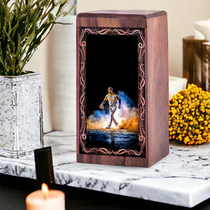 Baseball Spirit Memorial Box For Burial – Wooden Box Urns For Human Ashes Adult