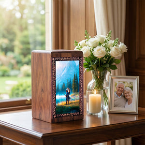 Native American Cremation Urn - Ancestral Nature Spirit Theme For Adults Human
