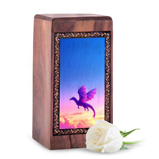 Handcrafted Dragon Memorial Keepsake Box - Dragon Urns for Human Adult Women Urns