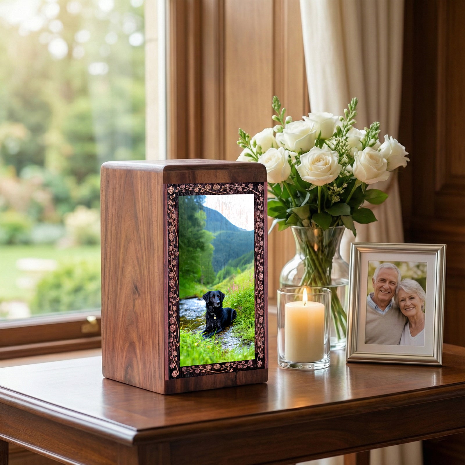 Dog Cremation Urn - Flat Coated Retriever Urn For Pet Dog