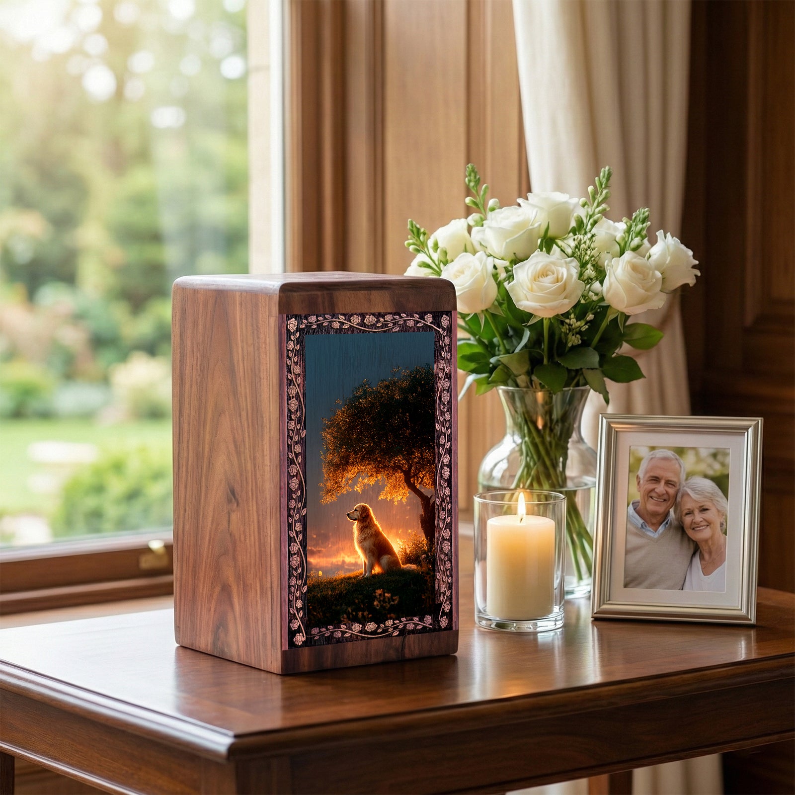 Handmade Wood Urn Box for Pet - Handcrafted Wooden Urns Box For Funeral