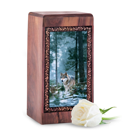 Handmade Pet Urns for pet Dog - Wooden Funerals for Ashes