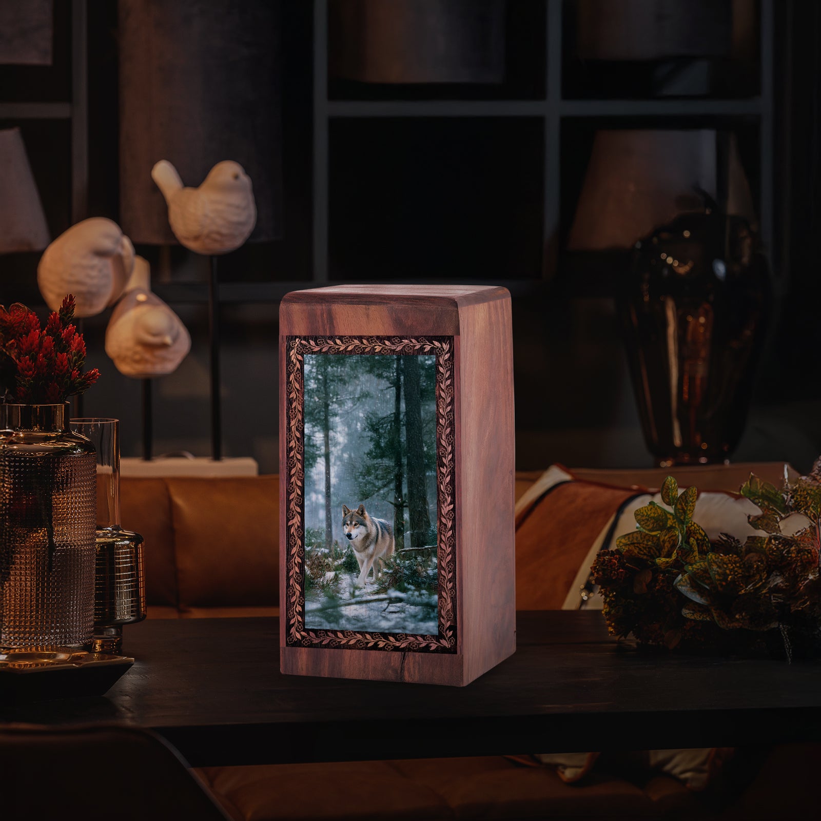 Handmade Pet Urns for pet Dog - Wooden Funerals for Ashes