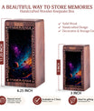 Astroid Themed Urn Box For Adult Human Ashes - Nebula Galaxy Memorial Urn for Funeral