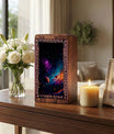 Astroid Themed Urn Box For Adult Human Ashes - Nebula Galaxy Memorial Urn for Funeral