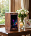 Astroid Themed Urn Box For Adult Human Ashes - Nebula Galaxy Memorial Urn for Funeral