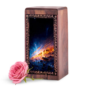 Celestial Galaxy Memorial Box For Funeral - Handmade Urn For Adult Male & Female