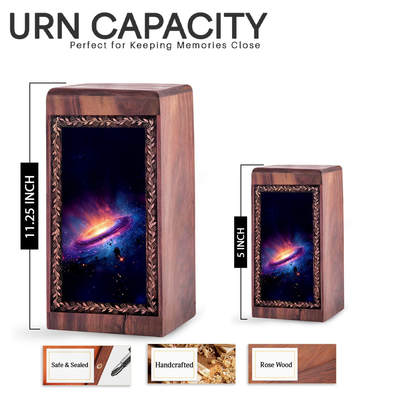 Wormhole Themed Funeral Urn For Ashes - Urn Boxes For Cremations Burial
