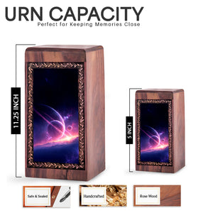 Galaxy Themed Ashes Box For Adult Male - Burial Urn Boxes For Cremation