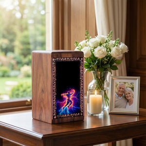 Handmade Wooden Cremation Urns - Basketball Theme Decorative Wood Box For Ashes