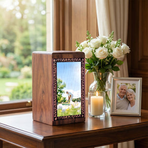 Golf Legacy Tribute Cremation Urn – Premium Handmade Wood Keepshake Box