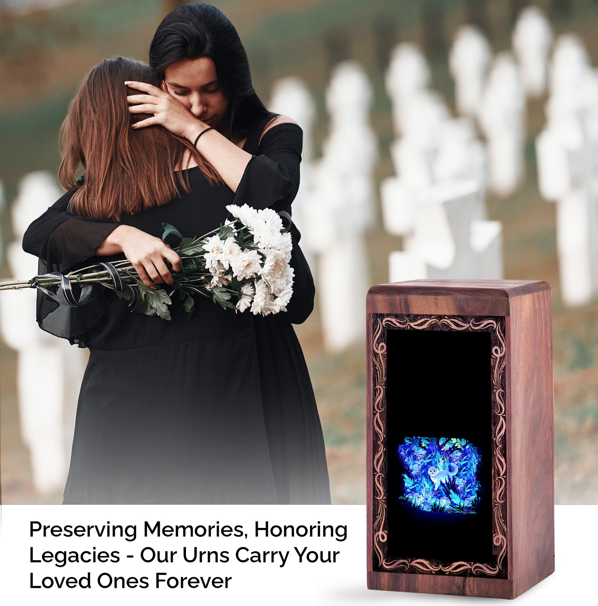 Pet Memorial Urn Box - Magical Cat Funeral Urns For Ashes