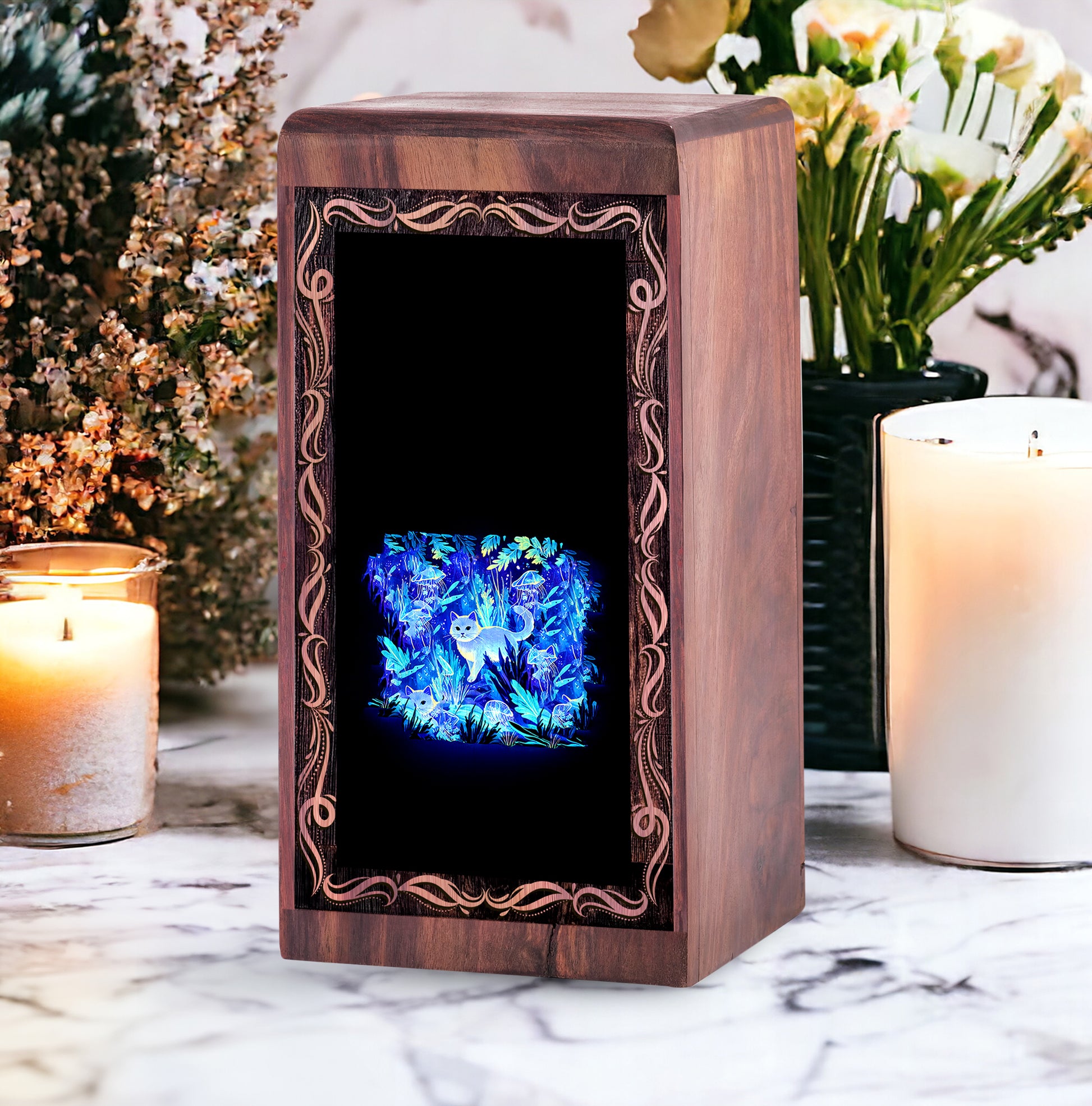 Pet Memorial Urn Box - Magical Cat Funeral Urns For Ashes