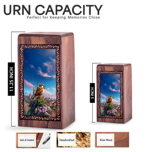 Historic Town Bird Cremation Urn Box - Funeral Urn Box For Adult Male
