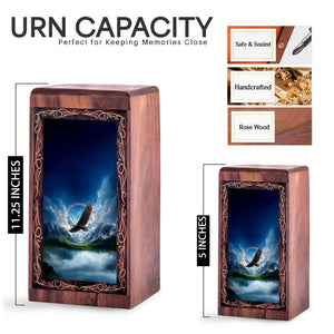 Flying Eagle Sky Cremation Urn - Ocean Theme Memorial Urn For Adult Female
