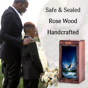 Flying Eagle Sky Cremation Urn - Ocean Theme Memorial Urn For Adult Female