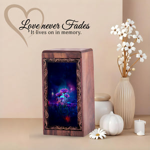 Enchanted Floral Funeral Urn - Night Bloom Theme Memorial Urn For Adult Female
