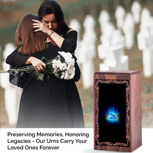 Fantasy Glow Frog Theme Cremation Urn Box - Funeral creamtion Urn For Human Ashes