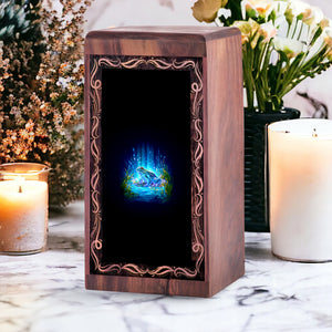 Fantasy Glow Frog Theme Cremation Urn Box - Funeral creamtion Urn For Human Ashes