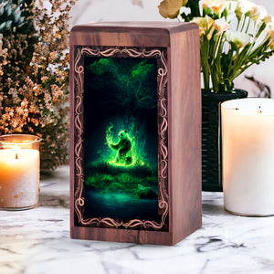 Panda Cremation Urn For Ashes - Decorative Wooden Box For Ashes