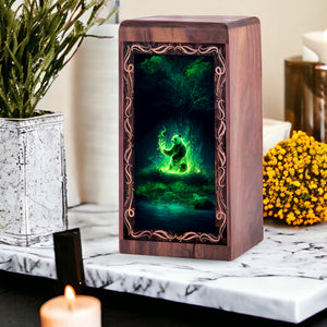 Panda Cremation Urn For Ashes - Decorative Wooden Box For Ashes