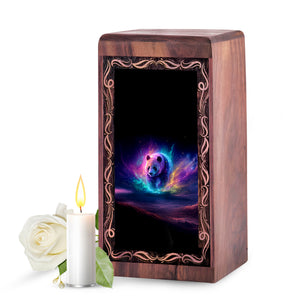 Panda Mystic Rainbow Theme Urn – Keepshake Rosewood Box For Adult Female