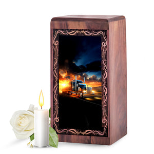 American Truck Theme Urn For Ashes - Memorial Cremation Urn For Adults Female