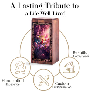 Cardinal Cremation Urn For Ashes - Pink Blossom Theme Memorial Urn For Burial