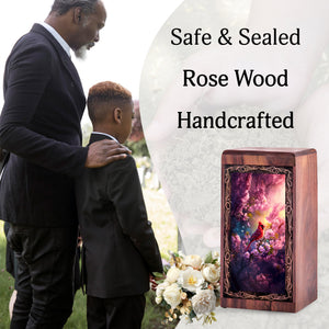 Cardinal Cremation Urn For Ashes - Pink Blossom Theme Memorial Urn For Burial