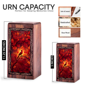 Autumn Leaves Theme Urn For Ashes - Funeral Boxes For Human Adults Ashes