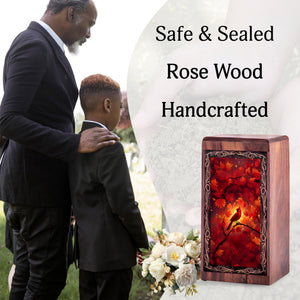 Autumn Leaves Theme Urn For Ashes - Funeral Boxes For Human Adults Ashes