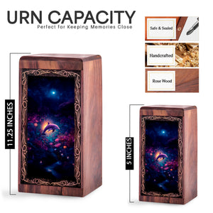 Dolphin Memorial Urn for Human Ashes - Underwater Forest Urn Box
