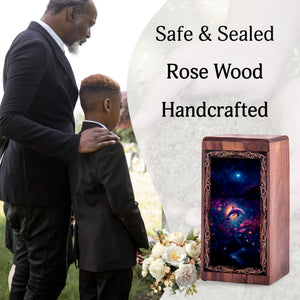 Dolphin Memorial Urn for Human Ashes - Underwater Forest Urn Box