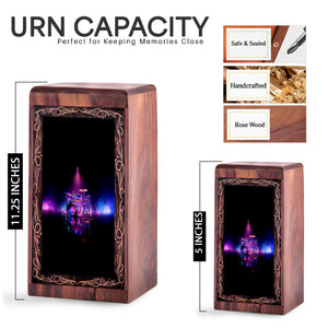 Music Tribute Memorial Urn Box - Drum Theme Ashes Urn For Adults Male