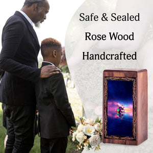 Galaxy Drum Funeral Urn For Ashes – Musical Water Reflection Theme Cremation Urn