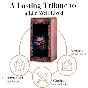 Drum Keepsake Memorial Urn – Night Concert Theme Handcraft Urn For Human Ashes