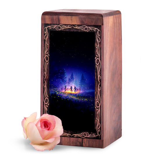 Native Night Ritual Cremation Urn For Ashes - Funeral Cremation Urn For Mom & Dad