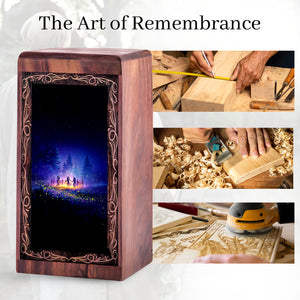 Native Night Ritual Cremation Urn For Ashes - Funeral Cremation Urn For Mom & Dad