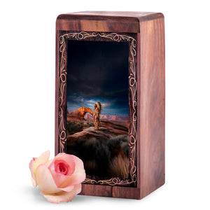 Native Landscape Theme Tribute Memorial Urn – Creamtion Urn For Mom & Dad