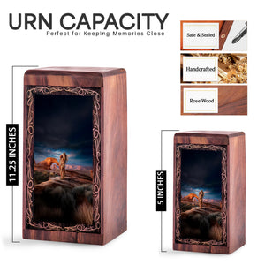 Native Landscape Theme Tribute Memorial Urn – Creamtion Urn For Mom & Dad