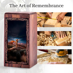 Native Landscape Theme Tribute Memorial Urn – Creamtion Urn For Mom & Dad