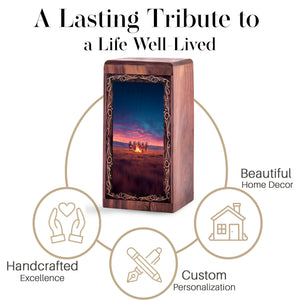 Eternal Tribal Fire Ceremony Urn – Wooden Urn For Ashes Adults Male