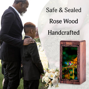 Hummingbird Funeral Urn Box - Wildlife Memorial Theme Urn For Ashes Adult