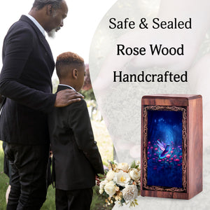 Hummingbird Enchanted Night Theme Urn - Bird Memorial Urn For Human Adult Ashes