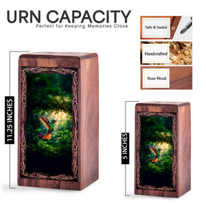 Hummingbird Woodland Glow Urn For Ashes - Cremation Urn For Woman