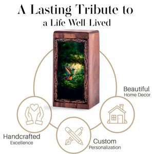 Hummingbird Woodland Glow Urn For Ashes - Cremation Urn For Woman